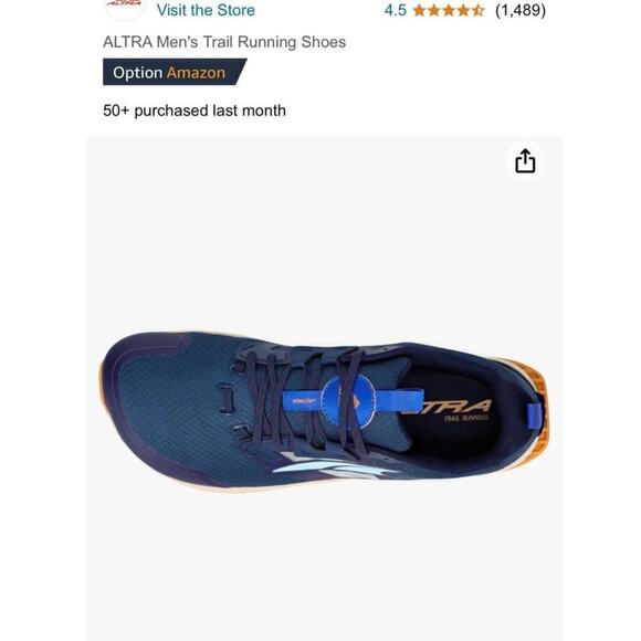 Altra Men’s Navy Blue Lone Peak 7 Trail Running Shoes / Size-11.5 - Picture 14 of 16